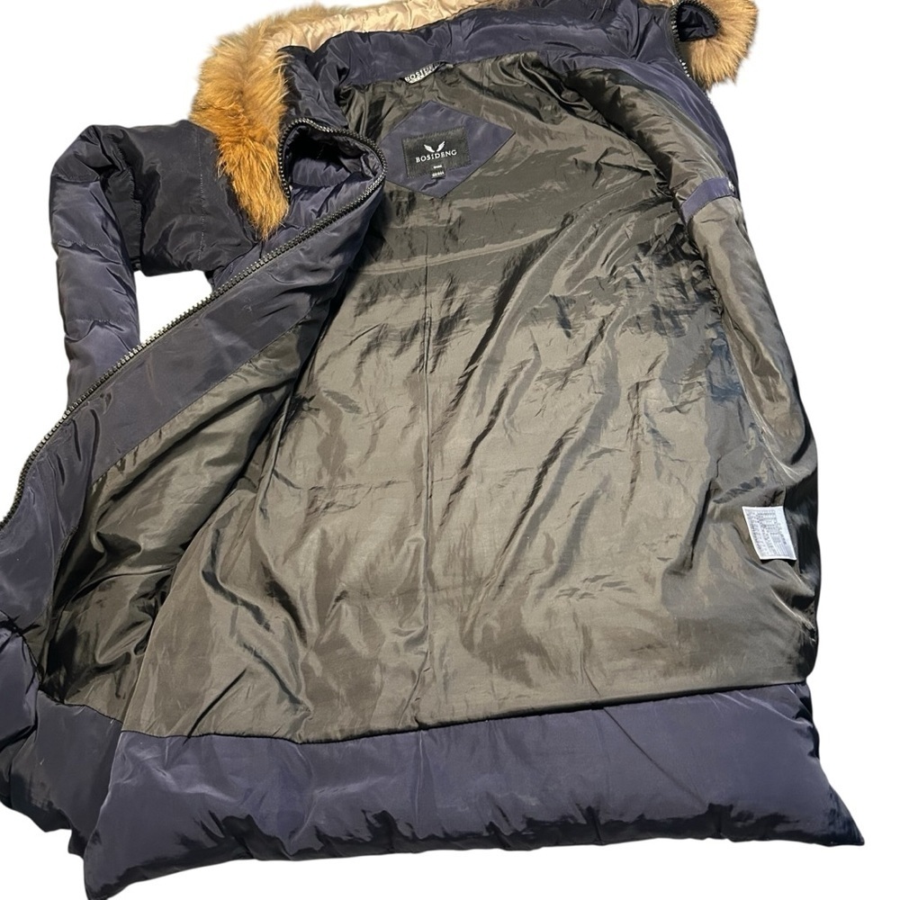 BOSIDENG Down Puffer Jacket with Faux Fur Collar Womens Medium - Picture 4 of 7